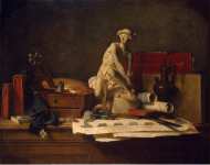 Chardin Jean-Simeon Still Life with Attributes of the Arts  - Hermitage